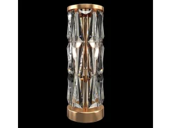 Maytoni Puntes Lámpara de mesa moderna de vidrio dorado
