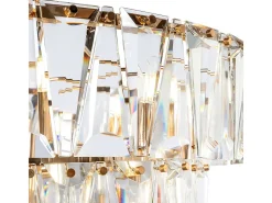 Maytoni Puntes Moderna lámpara de techo colgante dorada Puntes de 3 niveles y 18 luces