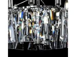 Maytoni Puntes Moderna lámpara de techo colgante cromada Puntes de 2 niveles y 12 luces