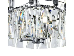 Maytoni Puntes Moderna lámpara de techo colgante cromada Puntes de 2 niveles y 12 luces