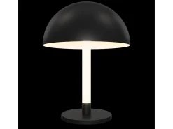 Maytoni Ray Lámpara de mesa LED integrada de mesa y piso negra, 3000 K, pantalla de aluminio