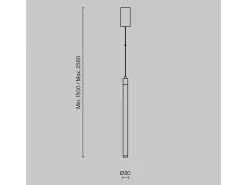Maytoni Ray Plafón Colgante Slim Blanco, 95,9cm, LED Integrado 3000K