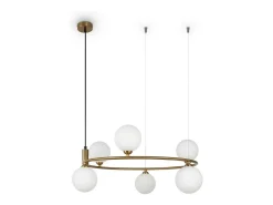 Maytoni Ring Plafón colgante globo moderno 6 luces latón G9