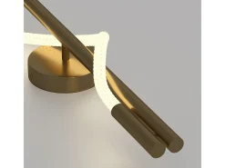 Maytoni Tau Lámpara de pared LED integrada moderna dorada 3000K