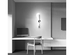 Maytoni Tau Lámpara de pared LED integrada moderna dorada 3000K