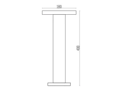 Maytoni Wald Pilona Exterior Grafito, 40cm, 3000K IP65