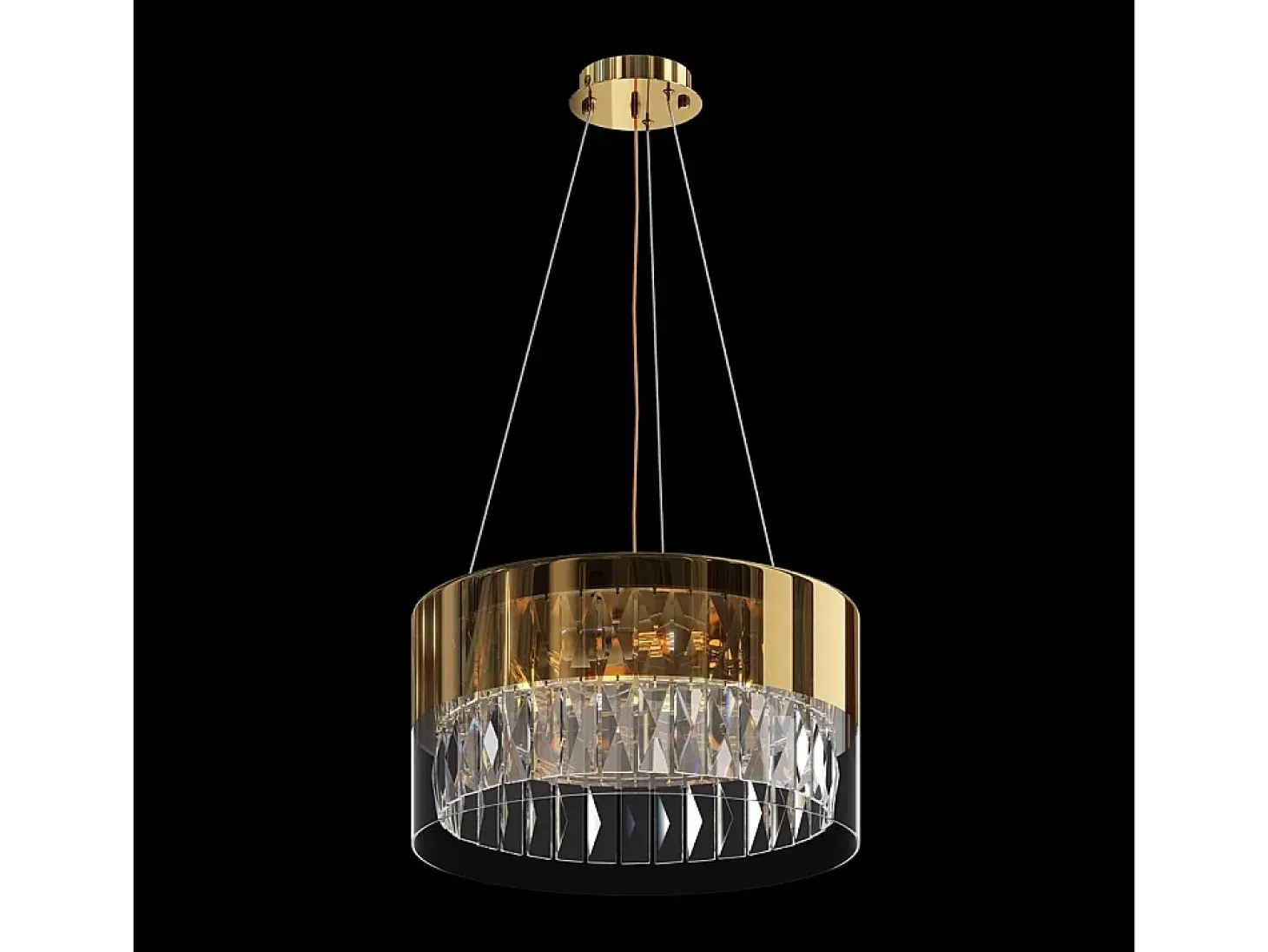 Maytoni Wonderland Plafón colgante cilíndrico moderno dorado