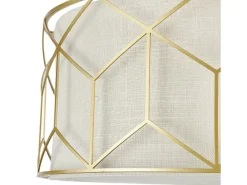 Messina Plafón Semi Empotrado Cilíndrico Dorado, 3 Luces, E27