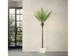 ML-Design Palmera Artificial 210 cm, Planta Artificial Grande, Palmera Tropical Artificial, Planta Artificial, Planta Falsa Deko