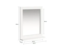 Mueble de Pared con Espejo, 2 en 1 Espejo y Estante de Baño, L40xP10xH49cm FRG129-W SoBuy ES
