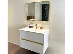Musea Espejo 80x60 oro cepillado Essebagno