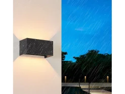 NETTLIFE 2 Aplicaciones LED para Muro Negras IP65, Luz Blanca Caliente Ajustable G9, para Salón, Jardín, Terraza