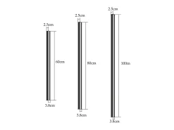 NETTLIFE 2 apliques de pared LED modernos para interior 100CM 34W pasillo arriba abajo blanco cálido negro