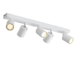 NETTLIFE 5 focos de techo LED blancos GU10 llama 330° giratorio lámpara de pared industrial moderna para sala de estar dormitorio sin bombilla