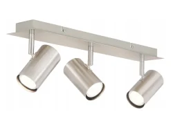NETTLIFE 3 Focos de Techo GU10 de Níquel Giratorios 330° para Sala de Estar Dormitorio Oficina Foco de Pared Moderno Lámpara de Pasillo