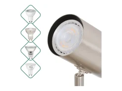 NETTLIFE 3 Focos de Techo GU10 de Níquel Giratorios 330° para Sala de Estar Dormitorio Oficina Foco de Pared Moderno Lámpara de Pasillo