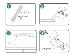 NETTLIFE 3 Focos de Techo GU10 de Níquel Giratorios 330° para Sala de Estar Dormitorio Oficina Foco de Pared Moderno Lámpara de Pasillo