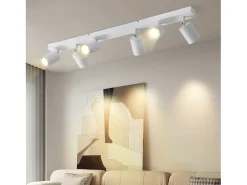 NETTLIFE 6 focos de techo LED GU10 blancos orientables 350° para salón dormitorio cocina sin bombilla
