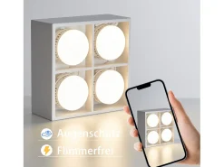 NETTLIFE 4 Focos de Techo LED Orientables Blanco Cálido GX53 4x5W Cuadrados Modernos para Salón Comedor Oficina Cocina Pasillo