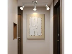 NETTLIFE 3 Focos de Techo de Modernos GU10 Lámpara Giratoria de Acero Inoxidable Giratoria de 330° para Salón Dormitorio (Sin Bombilla)