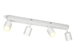 NETTLIFE 4 Focos de Techo GU10 de diseño moderno Orientables en color blanco para salón pasillo dormitorio comedor cocina