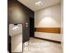 NETTLIFE 2 Focos de Techo Ekig Blanco Cálido 11W Pequeños de Superficie para Cocina Pasillo Dormitorio Comedor