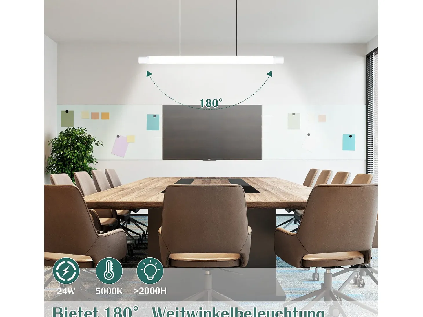 NETTLIFE 2 LED Lámpara de techo resistente a la humedad 90CM - 24W 3000LM Lámpara de techo Lámpara de taller Tubo LED IP65 Resistente al agua 5000K