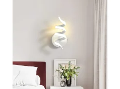 NETTLIFE - Lámpara de pared LED para interiores, moderna, color negro, 7 W, luz blanca cálida de 3000 K
