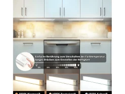 NETTLIFE - Luz LED para debajo del gabinete con sensor de movimiento, recargable por USB, 1500 mAh, para pasillo y armario