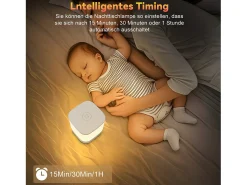 NETTLIFE - Pack de 2 lámparas de mesa LED con 3 temperaturas de color, lámpara de noche, batería de 3600 mAh, carga USB