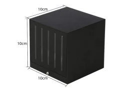 NETTLIFE 2 piezas Lámpara mural LED Interior & Exterior - Negro, Externa IP65 Impermeable, Lámpara mural exterior 3000K Blanco frío Arriba Abajo 10W