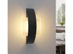 NETTLIFE. Aplicación LED mural para interiores, salón, pasillo, 23,5 cm, dormitorio, lámpara de cabecera en acrílico, blanco cálido 3000K, 7W.