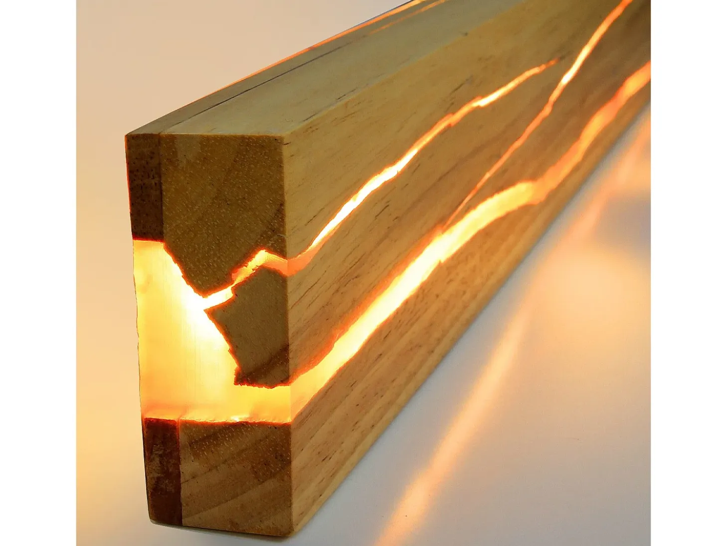 NETTLIFE Aplicación LED para pared, Aplicación interior de madera moderna, Lámpara para pasillo de 50 cm, 3000K, blanco cálido, Lámpara indirecta para salón de 8W.