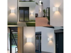 NETTLIFE Aplicación LED para Muro Int/Ext, Blanco Caliente IP65, para Casa, Dormitorio, Pasillo, Escalera