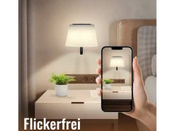 NETTLIFE Aplique de pared para interiores a pilas: 2 luces LED regulables con interruptor, focos de pared inalámbricos negros modernos