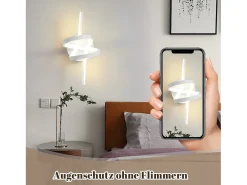 NETTLIFE Aplique de pared LED negro para interior, 7 W, blanco cálido, 3000 K, para escalera moderna, aluminio