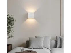 NETTLIFE Aplique interior - Up Down Aplique exterior negro Aplique LED exterior 5W IP65 blanco cálido