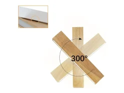 NETTLIFE Aplique LED para Interiores - Lámpara de de Madera Moderna de 32 CM Lámpara de Escalera con Diseño Arriba y Abajo 11W 3000K Blanco Cálido