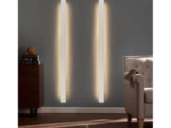 NETTLIFE Aplique LED para Interiores - Dormitorio Moderno Lámpara de Pasillo Blanca cálida de 100 cm Lámpara de Escalera Blanca de 31 W