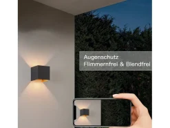 NETTLIFE Aplique LED 3W, 4 piezas - G9 Aplique Exterior/Interior Negro y Dorado, impermeable doble haz orientable IP65 230V 3000K