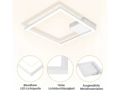 NETTLIFE bombilla LED de techo blanca de 12W, moderna, 3000K, luz blanca cálida