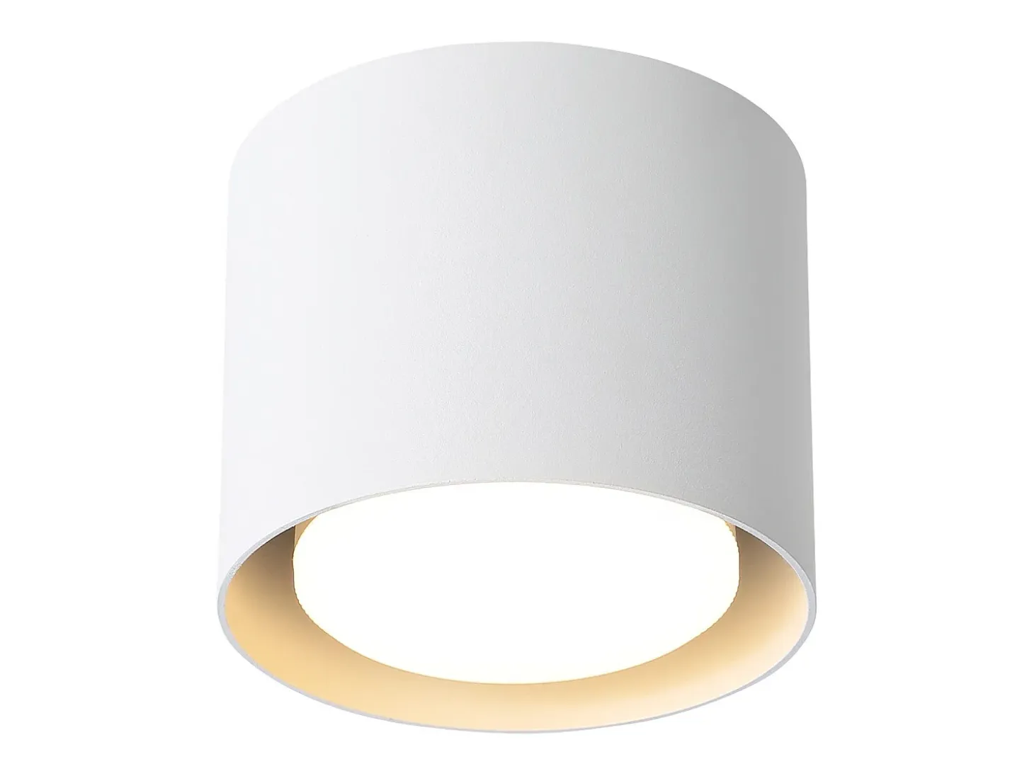 NETTLIFE Ceiling Spot LED Blanco : Plafón redondo de superficie, alum. 230V, bombilla GX53 5W 3000K, para dormitorio, pasillo