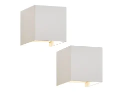 NETTLIFE Conjunto de 2 Lámparas LED para Muro Exteriores, Blanco Caliente IP65, para Casa, Dormitorio, Escalera