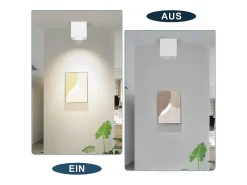 NETTLIFE Foco de superficie blanco GU10 Foco de superficie cuadrado de 40 W, plafón de yeso pequeño y moderno