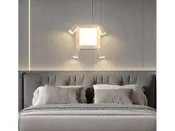 NETTLIFE Foco de techo 4 focos cuadrado 3000K GU10 fácil instalación blanco cálido orientable 350° moderno