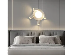 NETTLIFE Foco de techo 4 focos redondo 20W 3000K GU10 fácil instalación blanco cálido orientable 350° moderno