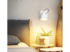 NETTLIFE Foco de techo 1 llama aplique vintage E14 diseño retro de alta calidad orientable 350° MAX.40W