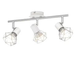 NETTLIFE Foco de techo de 3 bombillas redondas - Faro industrial retró E14 Sin bombillas