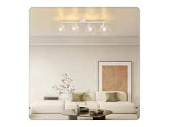 NETTLIFE Foco de techo E14 giratorio 350°, de metal, para salón, ajustable, sin bombilla