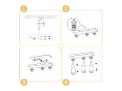 NETTLIFE Foco de techo Focos de techo negros GU10 Foco de pared de madera giratorio 350°
